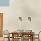Set de mesa rectangular 160x90 cm en aluminio y madera de teca y 6 sillas apilables en aluminio y cuerda trenzada Elania - Miniatura 1