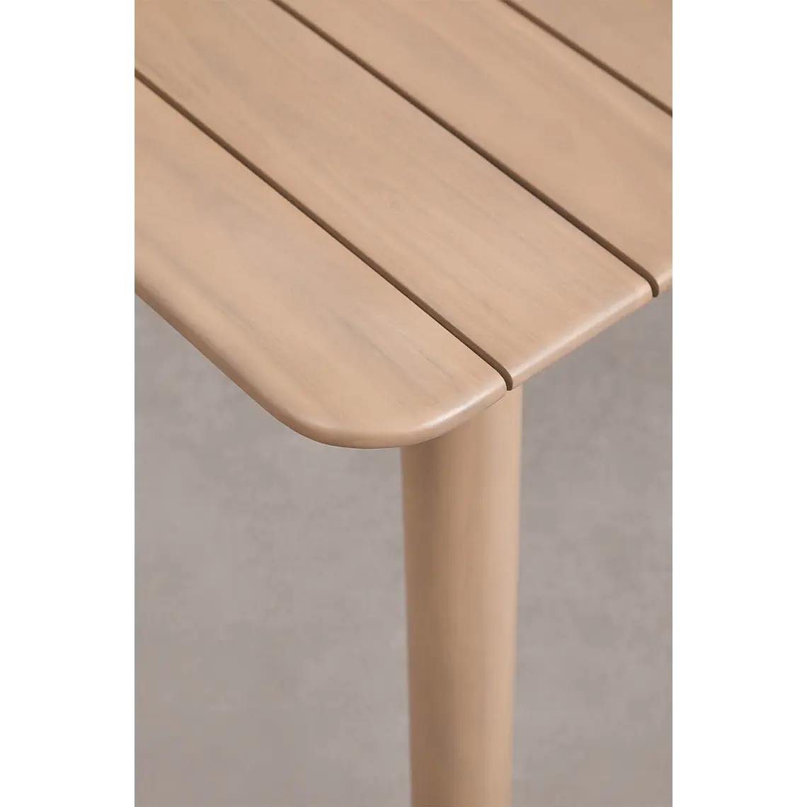 Set de mesa rectangular 250-310x105 cm extensible y 10 sillas de jardín en madera de acacia y cuerda trenzada Falina 6