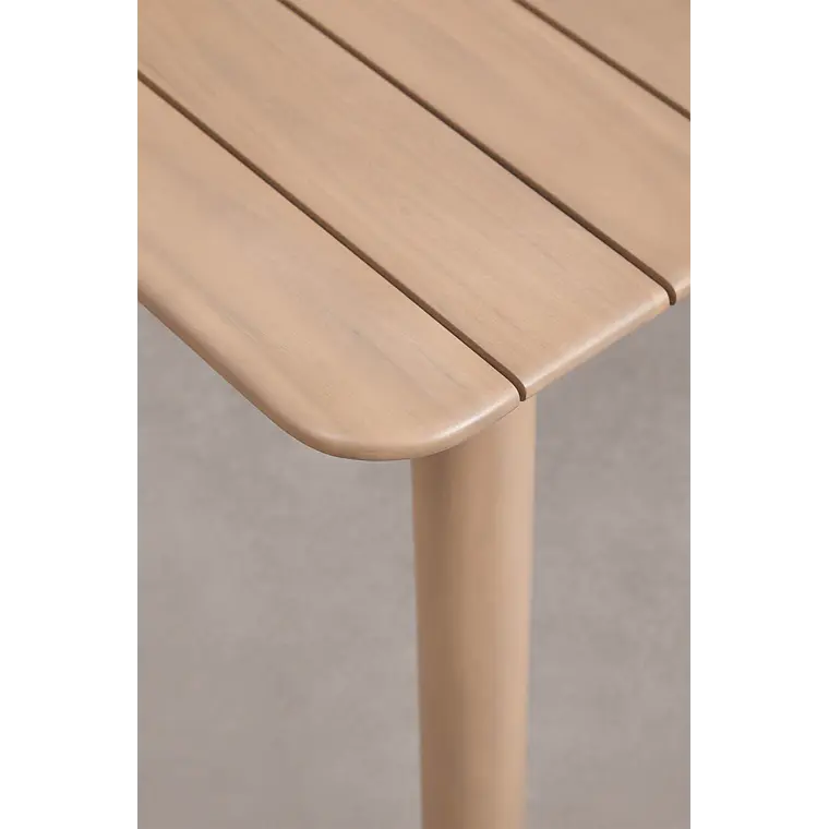 Set de mesa rectangular 250-310x105 cm extensible y 10 sillas de jardín en madera de acacia y cuerda trenzada Falina 6
