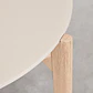 Set de mesa redonda Ø100 cm en cemento y 4 sillas de jardín en madera de acacia y ratán sintético Zalina - Miniatura 5