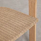 Set de mesa redonda Ø100 cm en cemento y 4 sillas de jardín en madera de acacia y ratán sintético Zalina - Miniatura 10