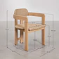 Set de mesa redonda Ø100 cm en cemento y 4 sillas de jardín en madera de acacia y ratán sintético Zalina - Miniatura 12