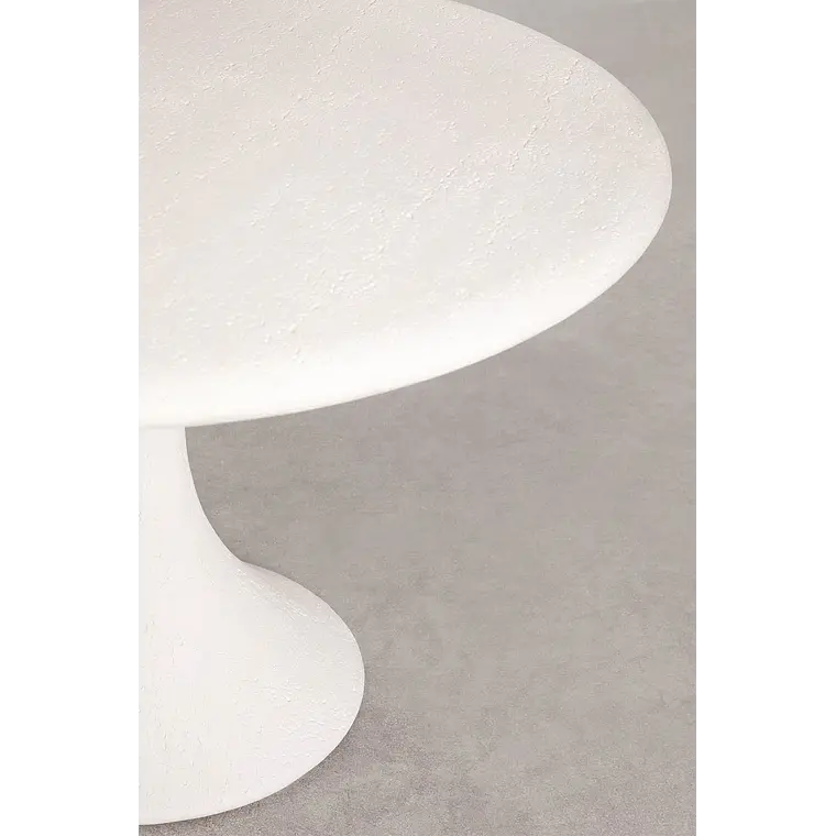 Set de mesa redonda Ø120 cm en cemento Eloria y 6 sillas de jardín en aluminio y cuerda trenzada Damina 4