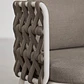 Set de mesa redonda Ø120 cm en cemento Eloria y 6 sillas de jardín en aluminio y cuerda trenzada Damina - Miniatura 10