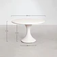 Set de mesa redonda Ø120 cm en cemento Eloria y 6 sillas de jardín en aluminio y cuerda trenzada Damina - Miniatura 11
