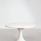 Set de mesa redonda Ø120 cm en cemento Eloria y 6 sillas de jardín en madera de acacia y tela bouclé Celina - Miniatura 3