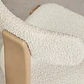 Set de mesa redonda Ø120 cm en cemento Eloria y 6 sillas de jardín en madera de acacia y tela bouclé Celina - Miniatura 10