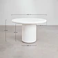 Set de mesa redonda Ø120 cm en cemento Namara y 4 sillas de jardín con reposabrazos en madera de acacia Zenora - Miniatura 10