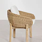 Set de mesa redonda Ø140 cm en cemento Namara y 6 sillas de jardín en madera de acacia Brenora - Miniatura 6