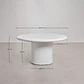 Set de mesa redonda Ø140 cm en cemento Namara y 6 sillas de jardín en madera de acacia Brenora - Miniatura 9
