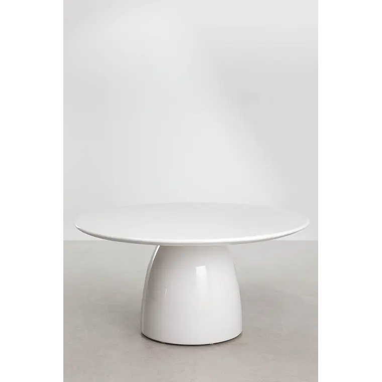 Set de mesa redonda Ø150 cm en cemento Numira y 8 sillas de jardín en madera de acacia Benira 3