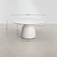 Set de mesa redonda Ø150 cm en cemento Numira y 8 sillas de jardín en madera de acacia Benira - Miniatura 11