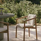 Silla de jardín con reposabrazos en madera de acacia Darena - Miniatura 1