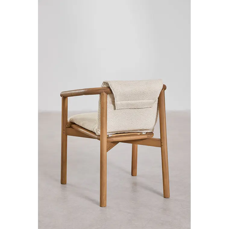 Silla de jardín con reposabrazos en madera de acacia Darena 5