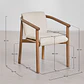 Silla de jardín con reposabrazos en madera de acacia Darena - Miniatura 9