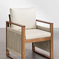 Silla de jardín con reposabrazos en madera de acacia Peria - Miniatura 4