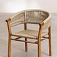 Silla de jardín con reposabrazos en madera de acacia y cuerda trenzada Fala - Miniatura 3