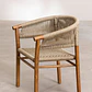 Silla de jardín con reposabrazos en madera de acacia y cuerda trenzada Fala - Miniatura 4