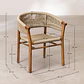 Silla de jardín con reposabrazos en madera de acacia y cuerda trenzada Fala - Miniatura 10