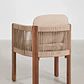 Silla de jardín con reposabrazos en madera de acacia y cuerda trenzada Melora - Miniatura 5
