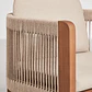 Silla de jardín con reposabrazos en madera de acacia y cuerda trenzada Melora - Miniatura 6