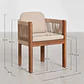 Silla de jardín con reposabrazos en madera de acacia y cuerda trenzada Melora - Miniatura 10