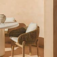 Silla de jardín con reposabrazos en madera de acacia y ratán sintético Kelena - Miniatura 1