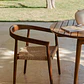 Silla de jardín con reposabrazos en madera de teca Tora - Miniatura 1