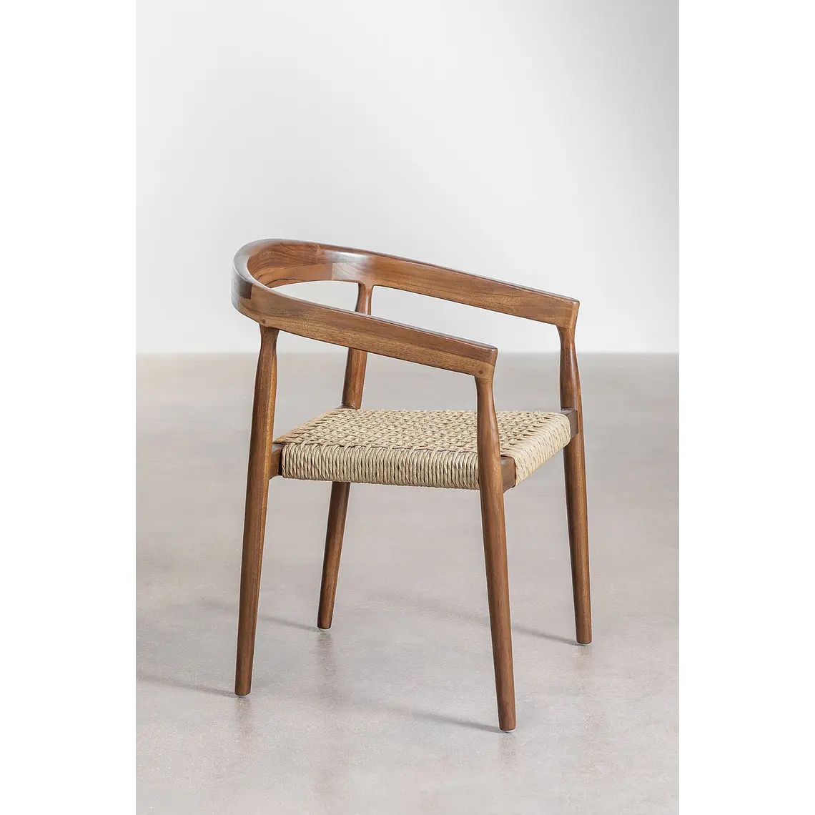 Silla de jardín con reposabrazos en madera de teca Tora 3