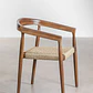 Silla de jardín con reposabrazos en madera de teca Tora - Miniatura 3