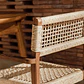 Silla de jardín con reposabrazos en madera de teca y cuerda trenzada Vara - Miniatura 2