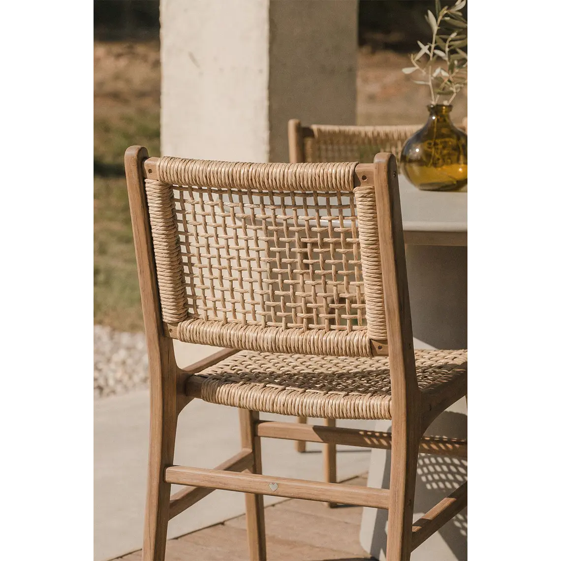 Silla de jardín en madera de teca Sola 2