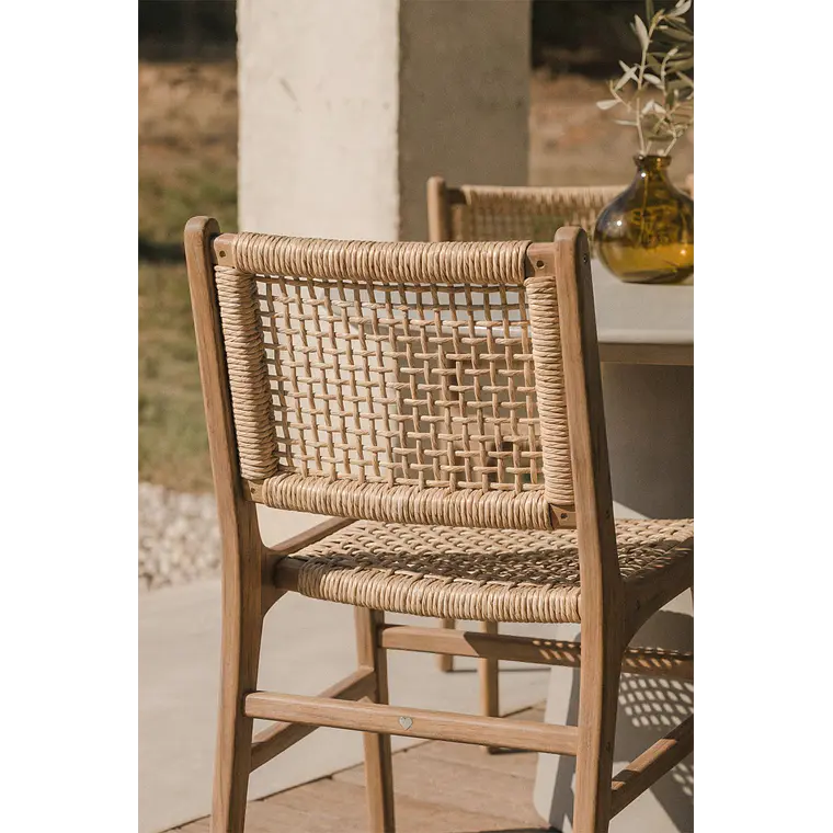 Silla de jardín en madera de teca Sola 2