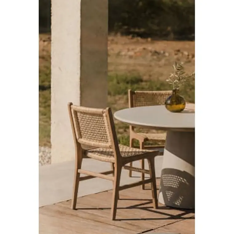 Silla de jardín en madera de teca Sola 11