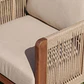 Sillón de jardín en madera de acacia y cuerda trenzada Calora - Miniatura 3