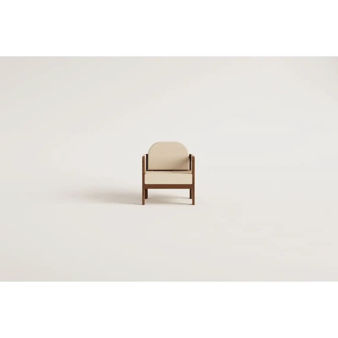 Sillón de jardín en madera de acacia y cuerda trenzada Calora 11