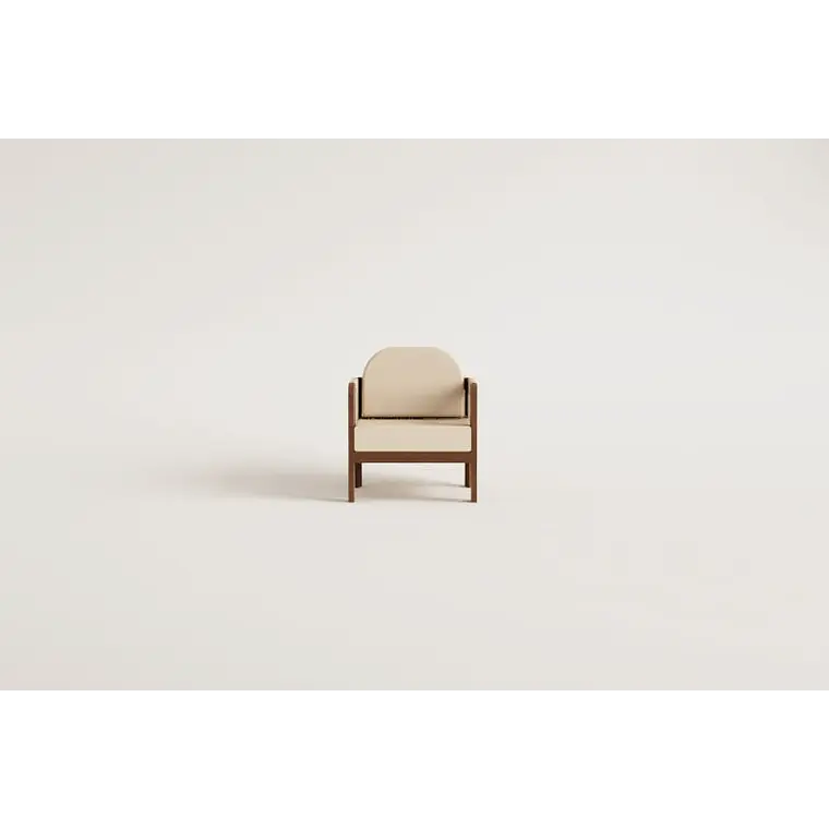 Sillón de jardín en madera de acacia y cuerda trenzada Calora 11