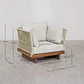 Sillón de jardín en madera de acacia y cuerda trenzada Dorena - Miniatura 10