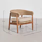 Sillón de jardín en madera de acacia y ratán sintético Alvora - Miniatura 10