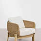 Sillón de jardín en madera de acacia y ratán sintético Jorena - Miniatura 4