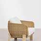 Sillón de jardín en madera de acacia y ratán sintético Jorena - Miniatura 5