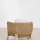 Sillón de jardín en madera de acacia y ratán sintético Jorena - Miniatura 6