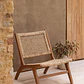 Sillón de jardín en madera de acacia y ratán sintético Moreva - Miniatura 1