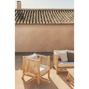 Sillón de jardín en madera de teca Cavia