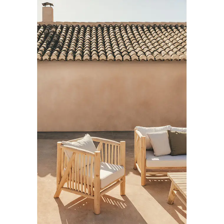 Sillón de jardín en madera de teca Cavia 1