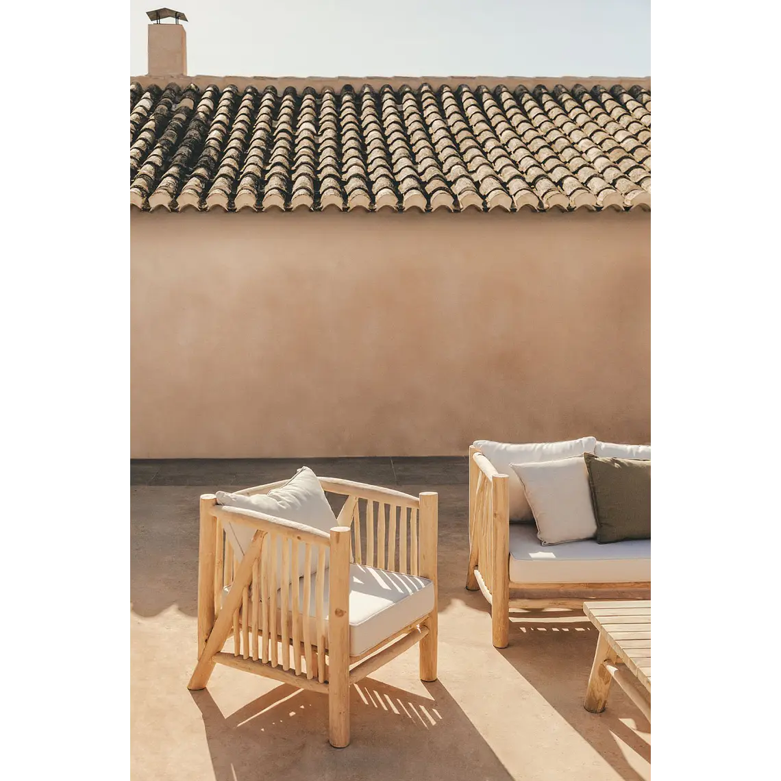 Sillón de jardín en madera de teca Cavia 2