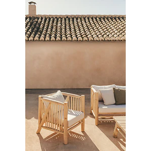 Sillón de jardín en madera de teca Cavia