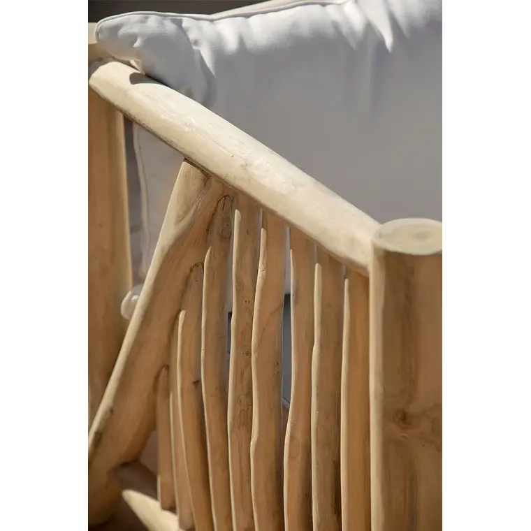 Sillón de jardín en madera de teca Cavia 3