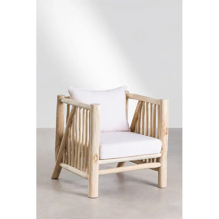 Sillón de jardín en madera de teca Cavia 4