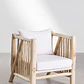 Sillón de jardín en madera de teca Cavia - Miniatura 4